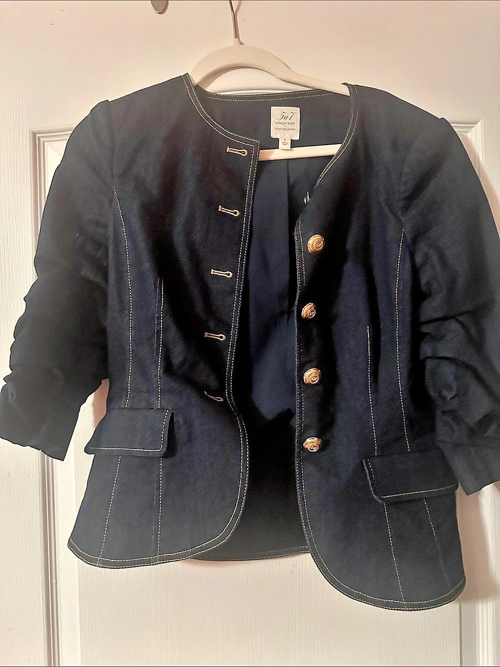 525 America Black Blazer Size 8 Like New